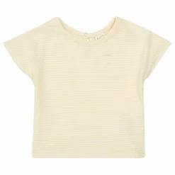 New Gray Label T-shirt Rayé Baby Coton Bio | Beige