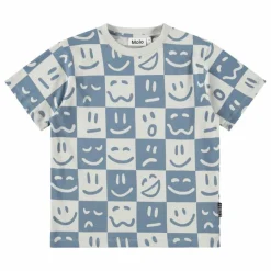 Molo T-shirt Riley Mood Squares Coton Bio ||Enfant T-Shirts, Chemises|T-Shirts, Chemises