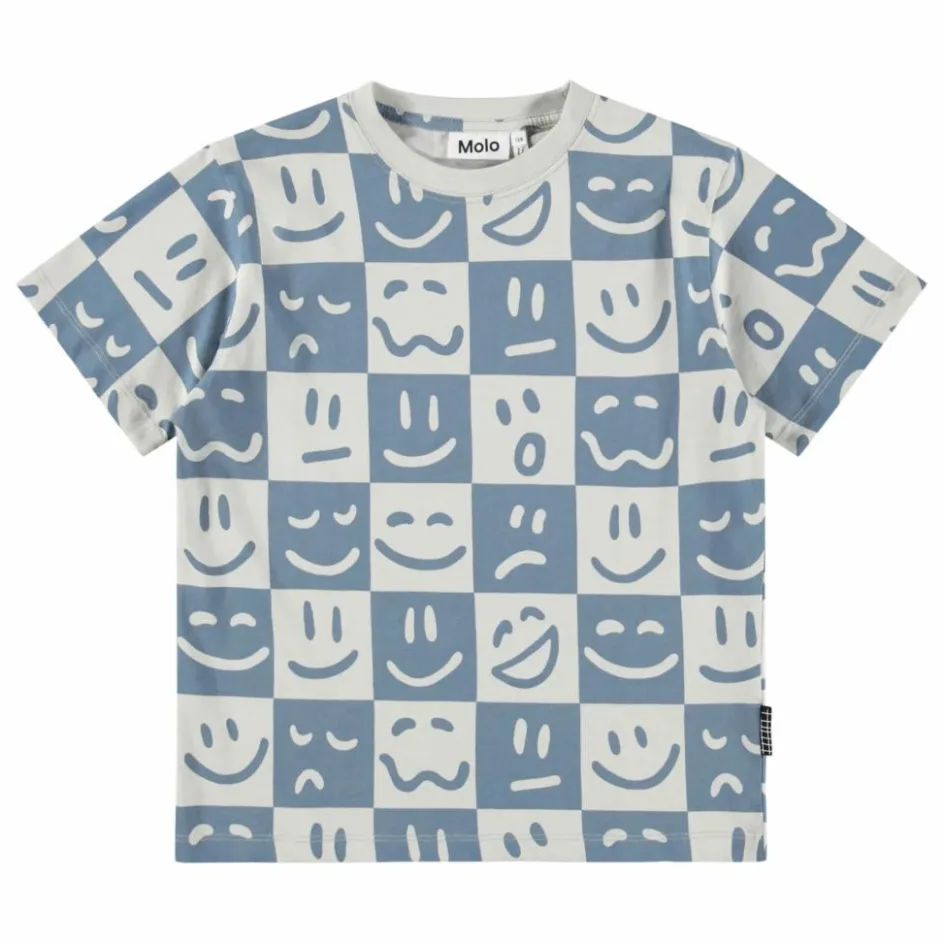 Molo T-shirt Riley Mood Squares Coton Bio ||Enfant T-Shirts, Chemises|T-Shirts, Chemises