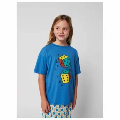 Clearance Bobo Choses T-shirt Roll The Dice Coton Bio | Bleu