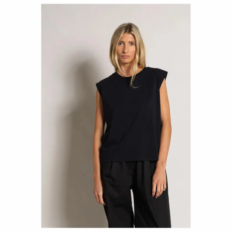 Clearance Smallable Woman T-shirt Sans Manches Freja Coton Bio | Noir