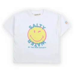 Best the new society T-shirt Smiley | Blanc