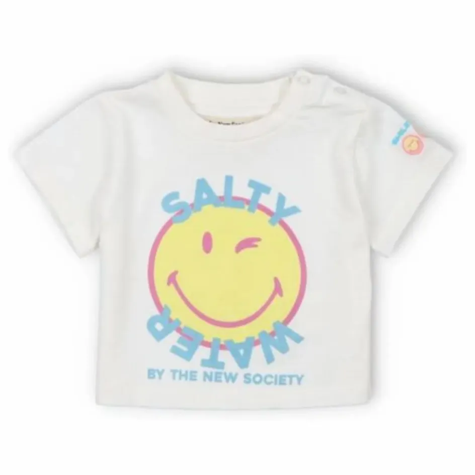 the new society T-shirt Smiley Baby | Blanc