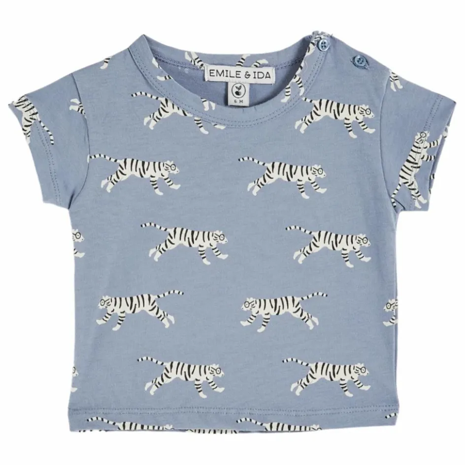 Outlet Emile et Ida T-Shirt Tigre Coton Bio | Lavande