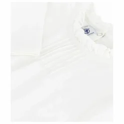 Enfant Petit Bateau Blouses, T-Shirts*T-shirt Uni Col Volants Coton Bio |