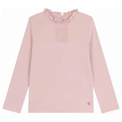 Petit Bateau T-shirt Uni Col Volants Coton Bio ||Enfant Blouses, T-Shirts