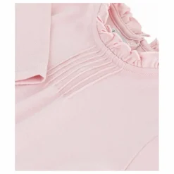 Petit Bateau T-shirt Uni Col Volants Coton Bio ||Enfant Blouses, T-Shirts