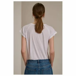 Outlet Soeur T-shirt Valentina Coton Bio et Lin | Blanc