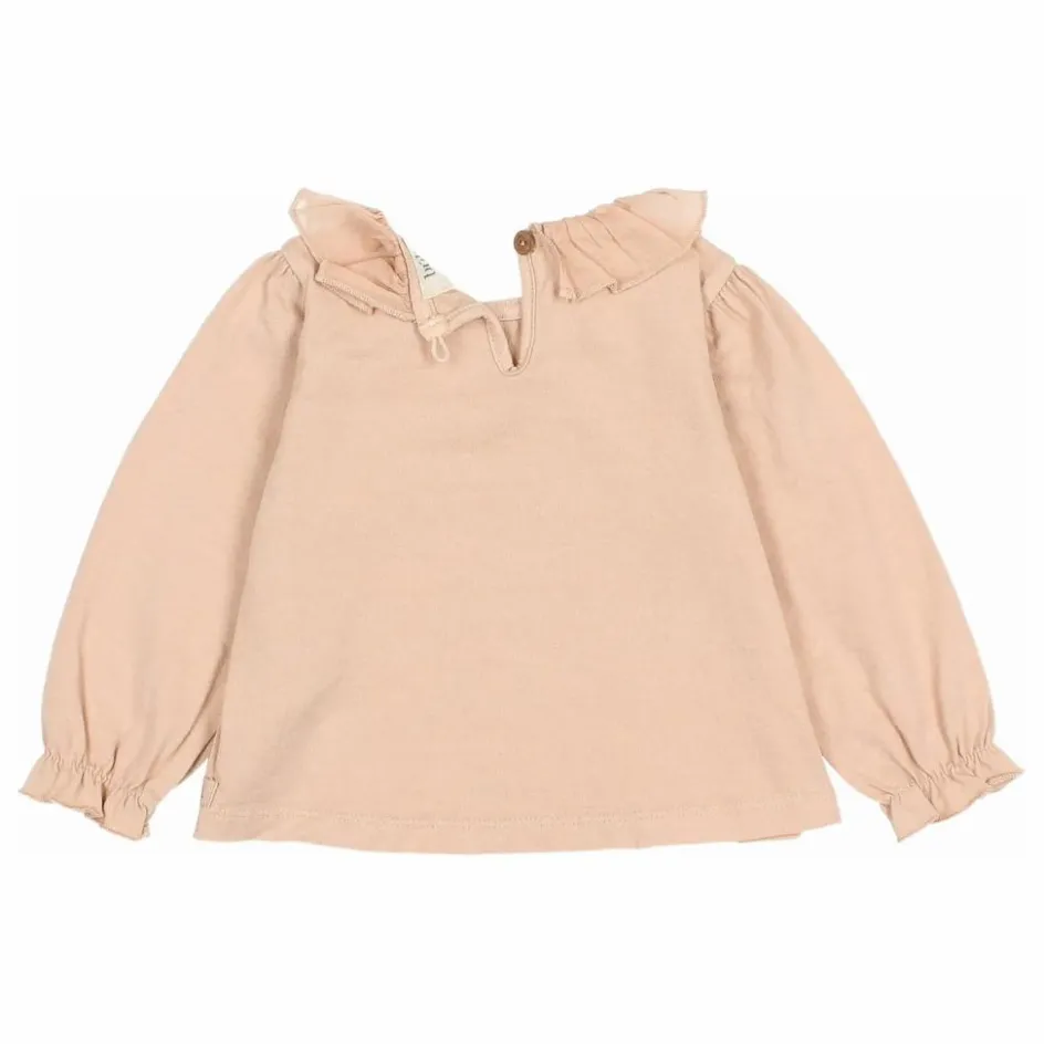 Búho T-shirt Volants Coton Bio | Rose
