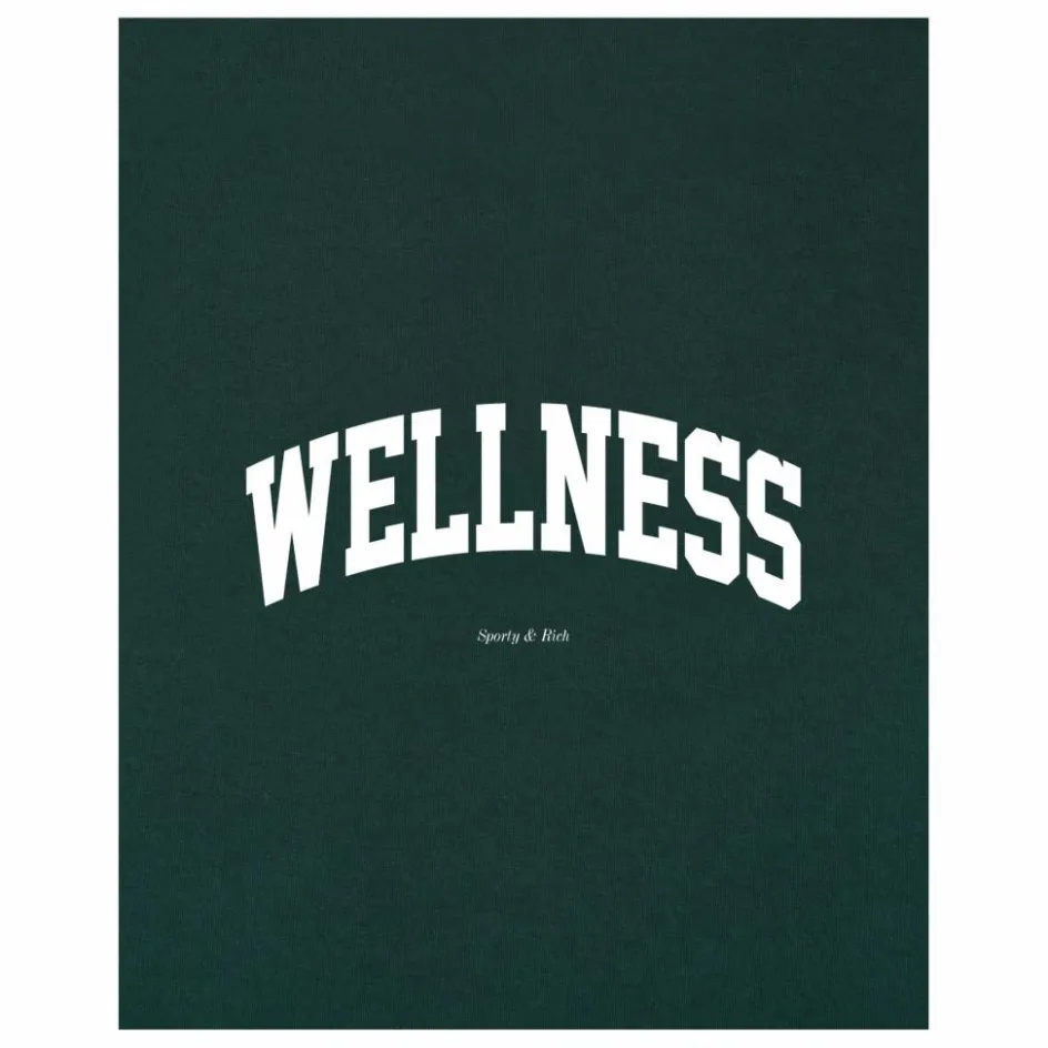 Outlet Sporty & Rich T-shirt Wellness Ivy Coton Recyclé | Vert foncé