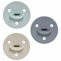 New Elhée Tétines en silicone médical Choochoo Buddy - Set de 3 Multicolore