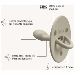 New Elhée Tétines en silicone médical Choochoo Buddy - Set de 3 Multicolore