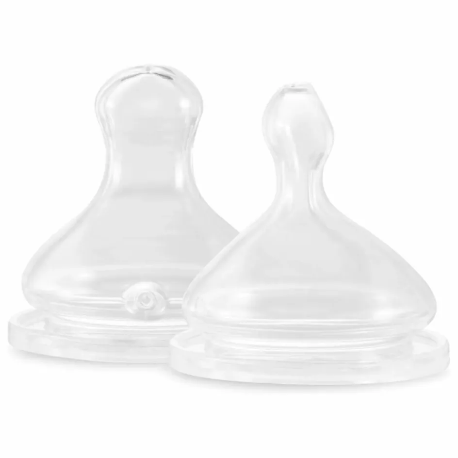 Best Elhée Tétines physiologiques débit extra-lent - Lot de 2 Transparent