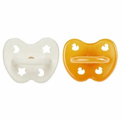Hevea Tétines|Puériculture*Tétines physiologiques en caoutchouc - Lot de 2