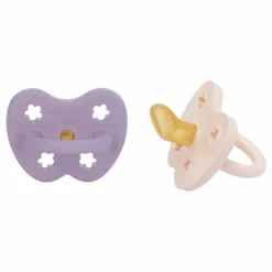Hevea Tétines physiologiques en caoutchouc naturel - Lot de 2 | Lavande