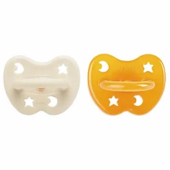 Hevea Tétines rondes en caoutchouc - Lot de 2| Tétines|Puériculture