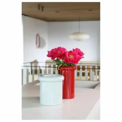 Hot &Klevering Vase en grès Turban | Rouge