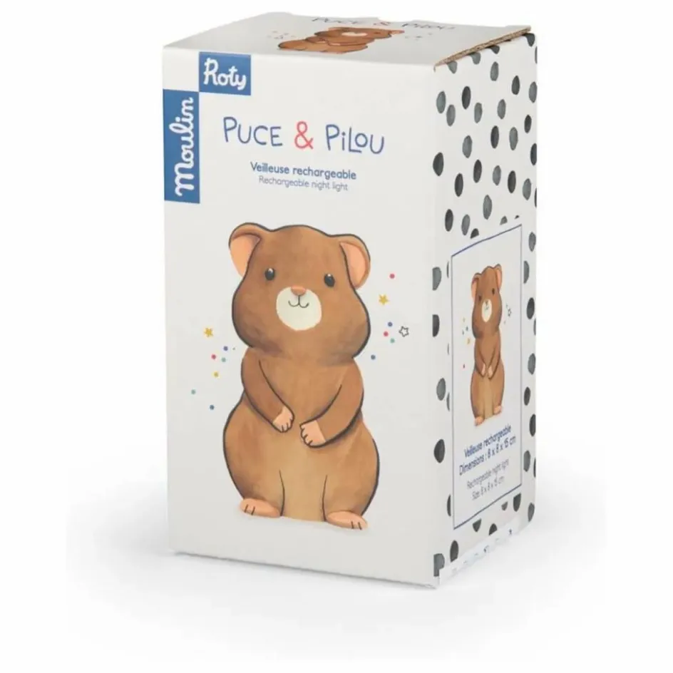 Hot Moulin Roty Veilleuse Hamster | Marron clair