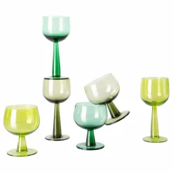 HKliving Art De La Table*Verre à pied The emeralds - Set de 4 |
