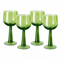 Sale HKliving Verre à vin The emeralds - Set de 4 | Jaune vert