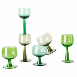 Sale HKliving Verre à vin The emeralds - Set de 4 | Jaune vert