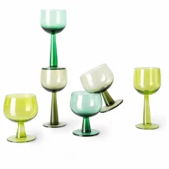 HKliving Art De La Table*Verre à vin The emeralds - Set de 4 |