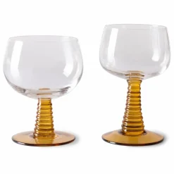 Outlet HKliving Verre Swirl | Ocre