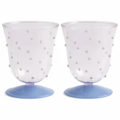 Online &Klevering Verres Dot - Set de 2 | Rose