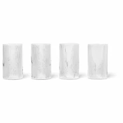 Sale Ferm Living Verres Ripple - Set de 4 Transparent