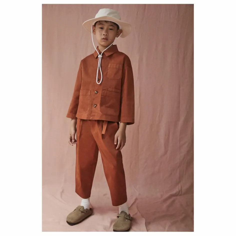 Discount the new society Veste David Popeline de Coton Bio | Caramel