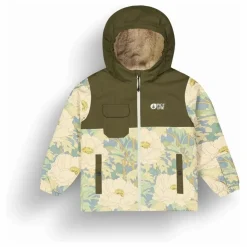 Online Picture Veste de Ski Snowy Fleurie Fibres Recyclées | Vert kaki