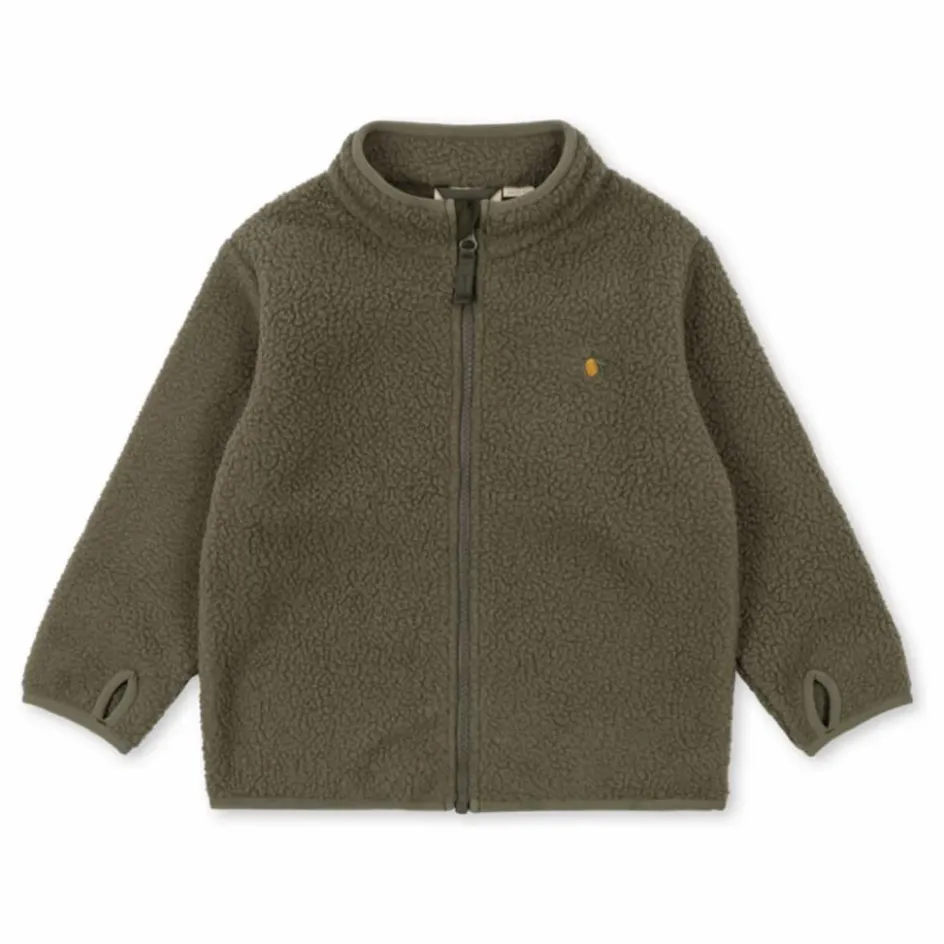 Clearance Konges Sløjd Veste Façon Sherpa Thermy Citron | Vert kaki