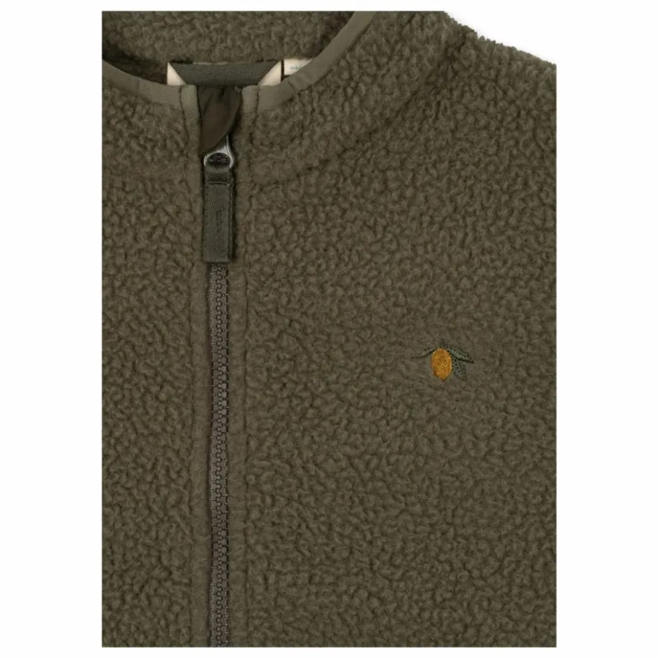 Clearance Konges Sløjd Veste Façon Sherpa Thermy Citron | Vert kaki