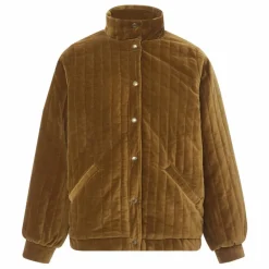 Hot Marlot Paris Veste Fourrée Coton Velours Matelassé Rita - Collection Femme | Bronze