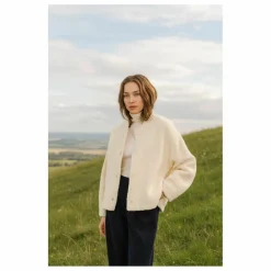 Online Sacrécoeur Veste Jay Bouclette Laine Vierge | Blanc