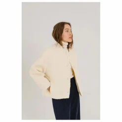 Online Sacrécoeur Veste Jay Bouclette Laine Vierge | Blanc