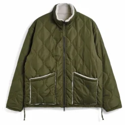 Taion Veste Militaire Réversible Col Montant ||Homme Doudounes, Parkas, Vestes