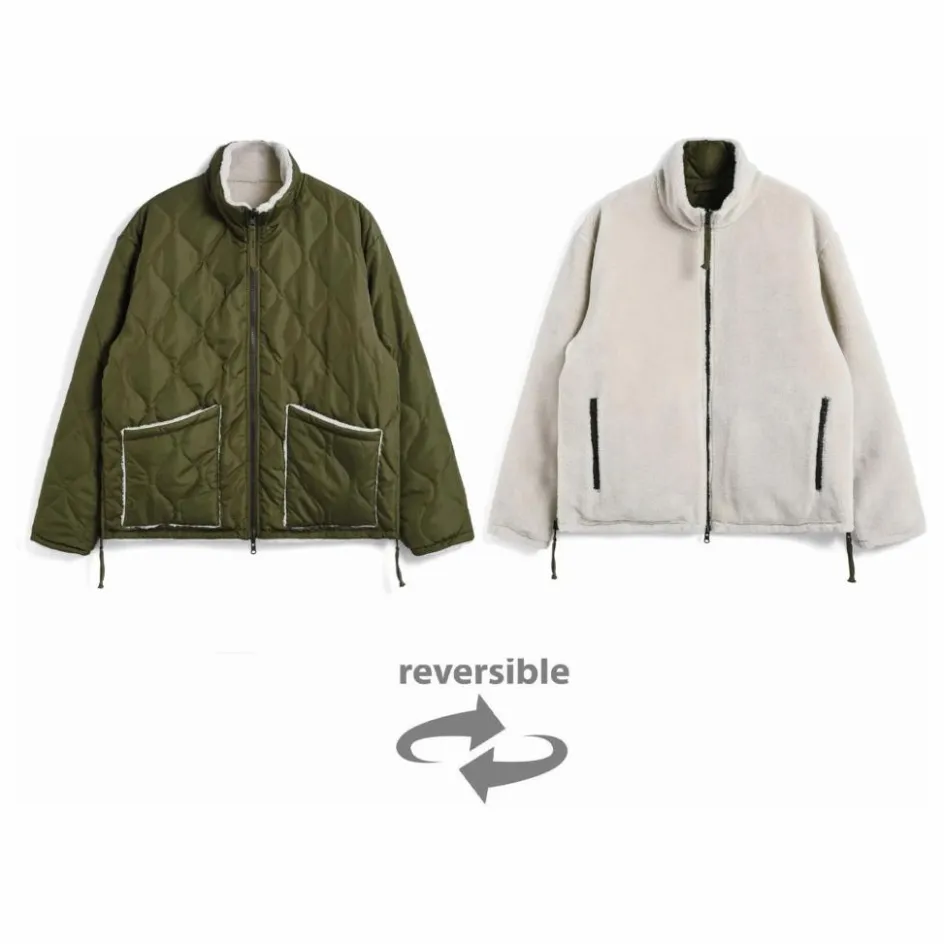 Taion Veste Militaire Réversible Col Montant ||Homme Doudounes, Parkas, Vestes