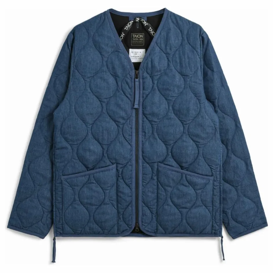 Sale Taion Veste Militaire Unisexe Col V | Bleu indigo