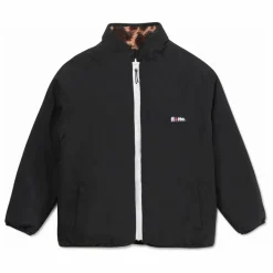 New Flotte Veste Polaire Réversible Monceau Léopard Fibres Recyclées | Noir