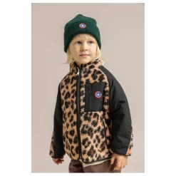 New Flotte Veste Polaire Réversible Monceau Léopard Fibres Recyclées | Noir