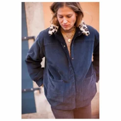Clearance Veste Réversible Coton Velours Côtelé Brune - Collection Femme | Femme Vestes, Blousons