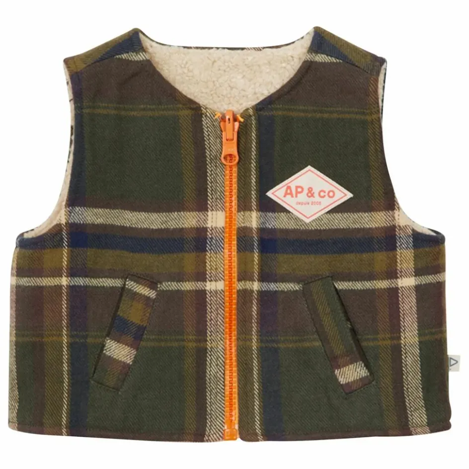 Sale Arsène et Les Pipelettes Veste Réversible Gianni | Vert forêt