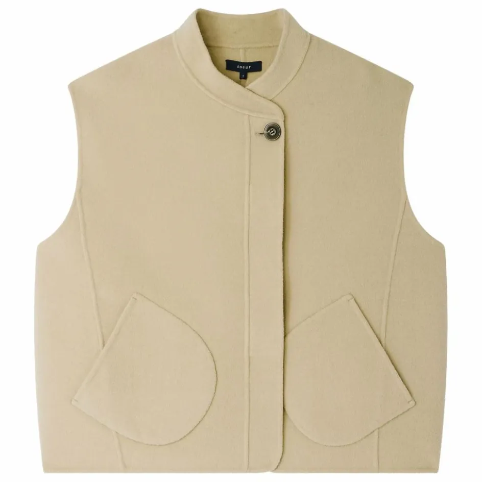Femme Soeur Vestes, Blousons*Veste Sans Manches Adeline Laine |
