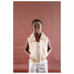 Enfant Fille Garçon Manteaux, Blousons|Manteaux, Blousons*Veste Sans Manches Col Sherpa Métallisée |