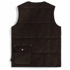 Sale Taion Veste Sans Manches Col V Button Neck | Marron