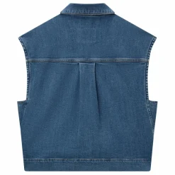 Pomandère Veste Sans Manches Denim ||Femme Vestes, Blousons