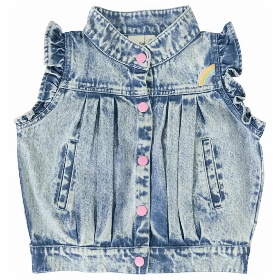 Outlet Goldie + Ace Veste Sans Manches Elodie | Denim