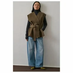 Outlet Soeur Veste Sans Manches Evasion Laine | Beige foncé