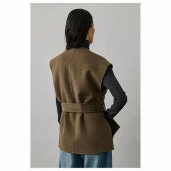 Outlet Soeur Veste Sans Manches Evasion Laine | Beige foncé
